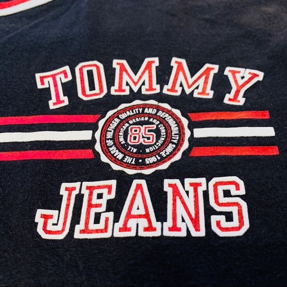Vintage Tommy Jeans Ringer Tee w/ Spellout & Logo - Picture 4 of 7